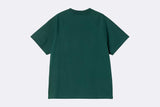 Carhartt WIP Wmns Signature T-Shirt Dark Fir Glassy Pink