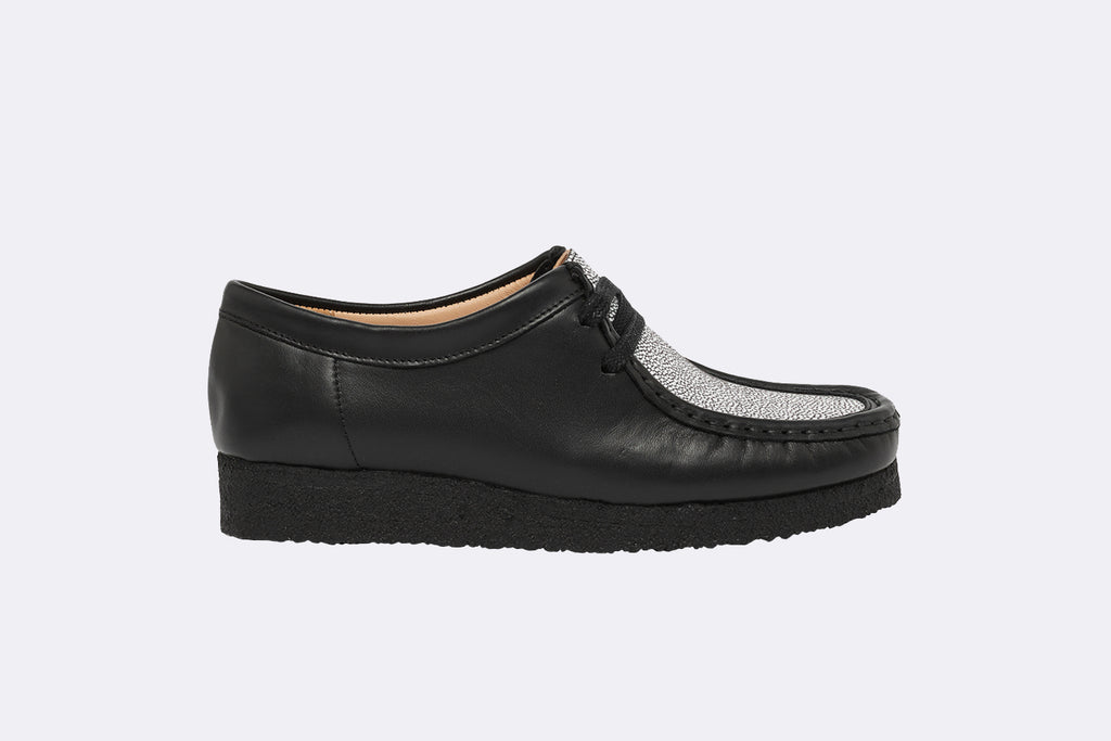 Clarks Wmns Maha Amsterdam Wallabee black/white combin