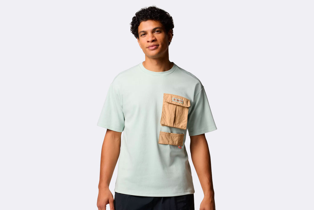 Columbia Cove Beach Pocket Tee Cool Green