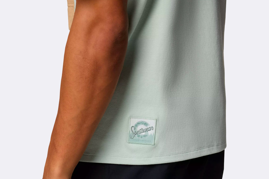 Columbia Cove Beach Pocket Tee Cool Green