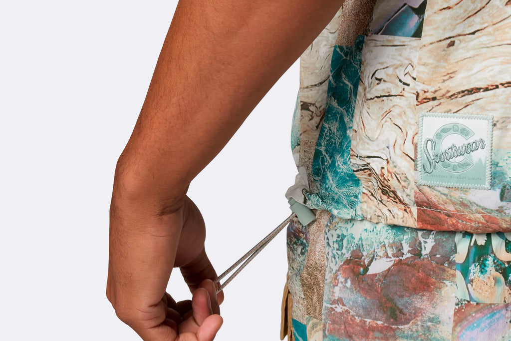 Columbia Cove Beach Printed Woven Short Sleeve Shirt Cool Green Coast