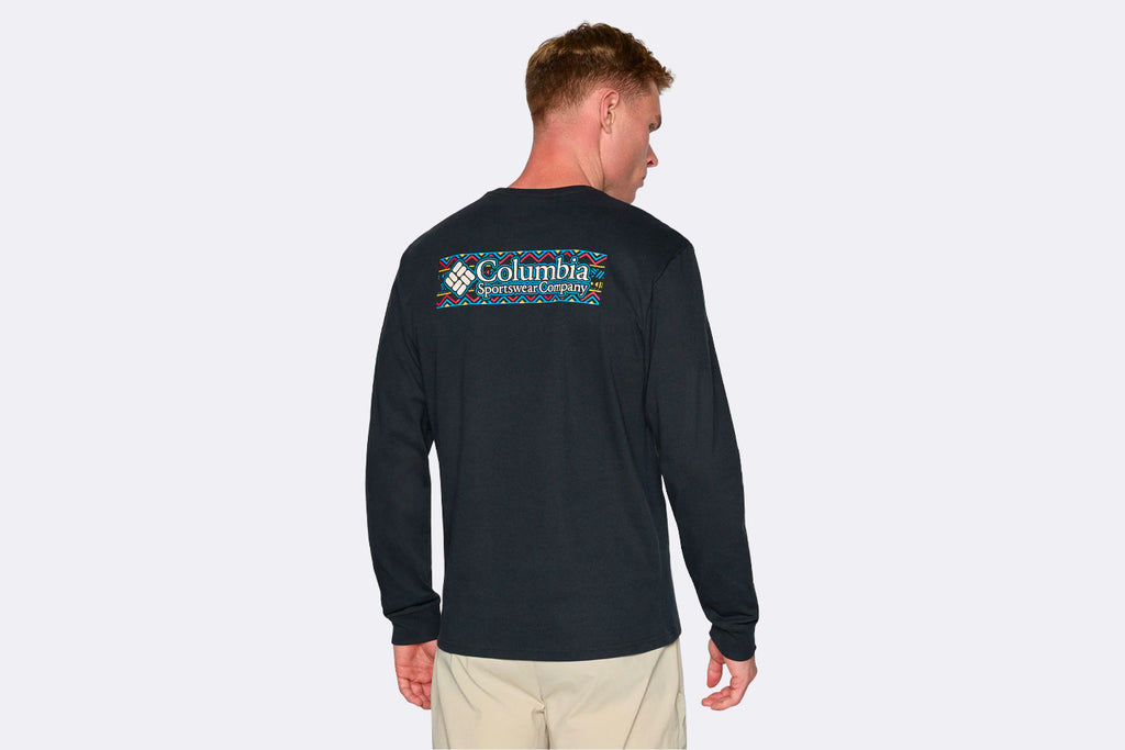 Columbia Explorers Canyon Long Sleeve T-shirt Black Branded Blanket