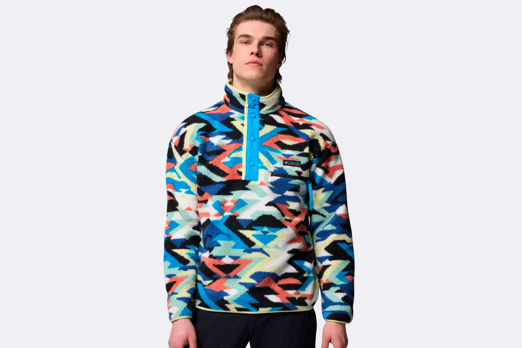 Columbia Helvetia II Printed Half Snap Fleece Compass Blue Reflections
