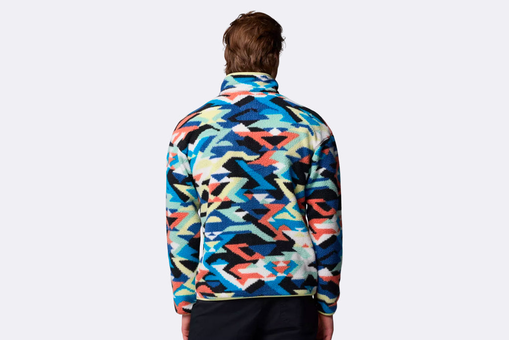 Columbia Helvetia II Printed Half Snap Fleece Compass Blue Reflections