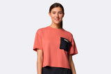 Columbia Wmns Cove Beach Cropped Pocket Tee Black