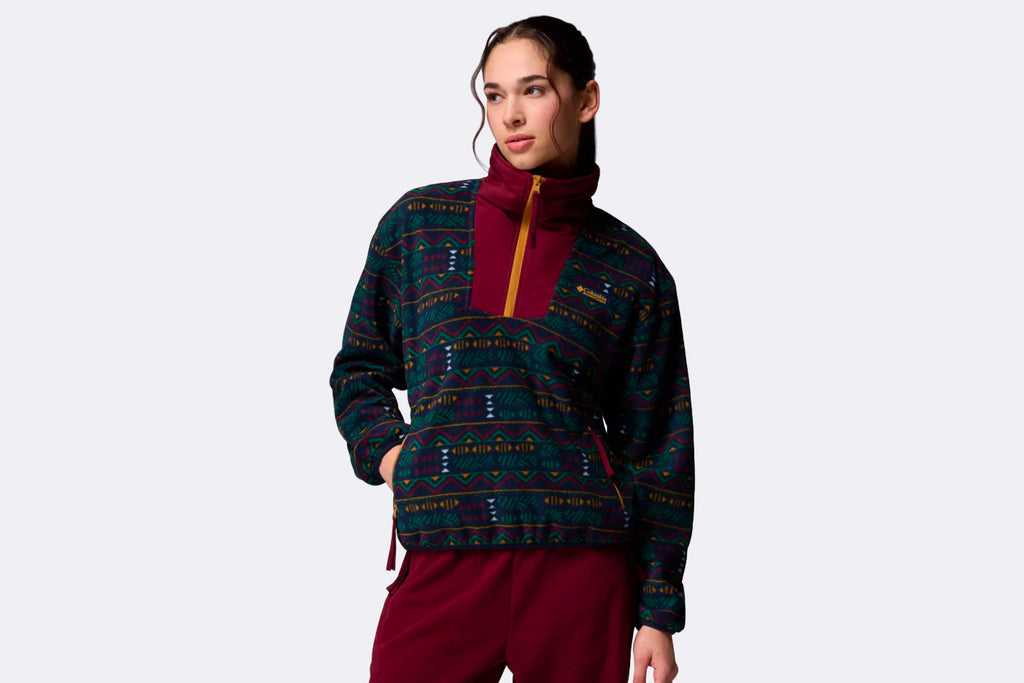 Columbia Wmns Sequoia Grove Printed Half Zip Jacket Collegiate Navy Horizons