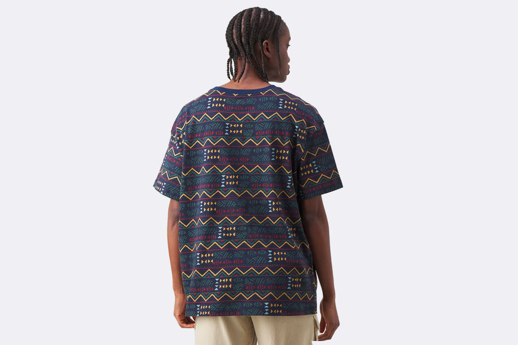 Columbia Wmns Sequoia Grove Printed Tee Collegiate Navy Horizons