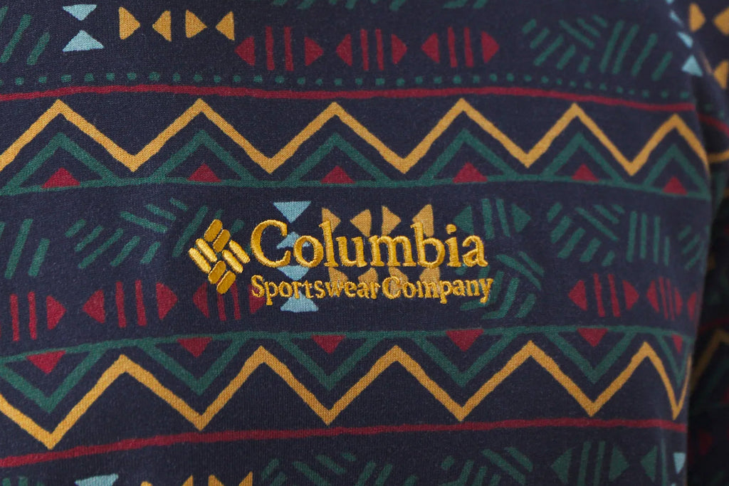 Columbia Wmns Sequoia Grove Printed Tee Collegiate Navy Horizons