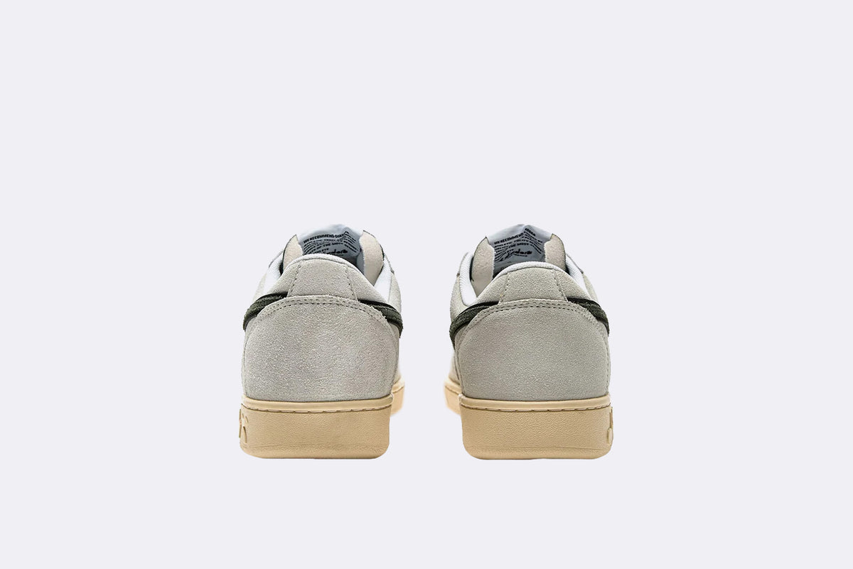 Diadora Magic Basket Low Suede Leather White Dark Forest