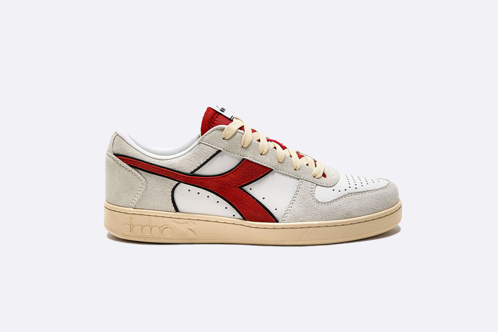 Diadora  Magic Basket Low Suede Leather White Ferrari