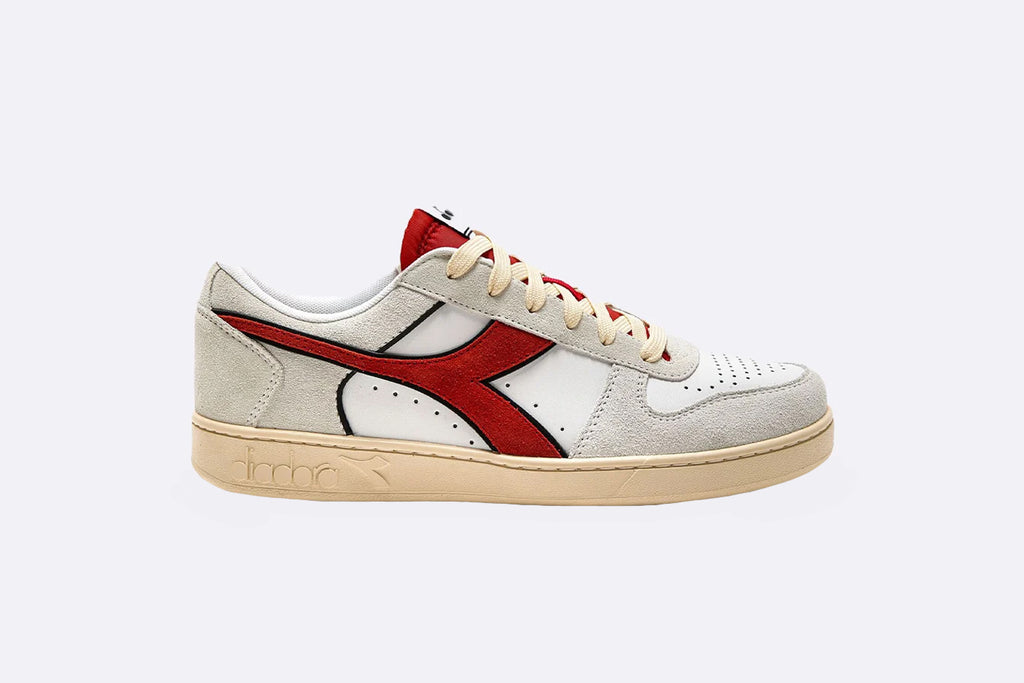Diadora  Magic Basket Low Suede Leather White Ferrari
