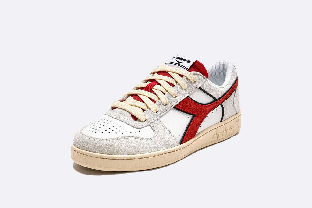 Diadora  Magic Basket Low Suede Leather White Ferrari