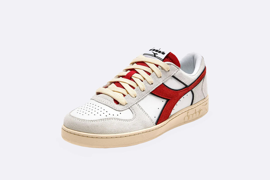 Diadora  Magic Basket Low Suede Leather White Ferrari