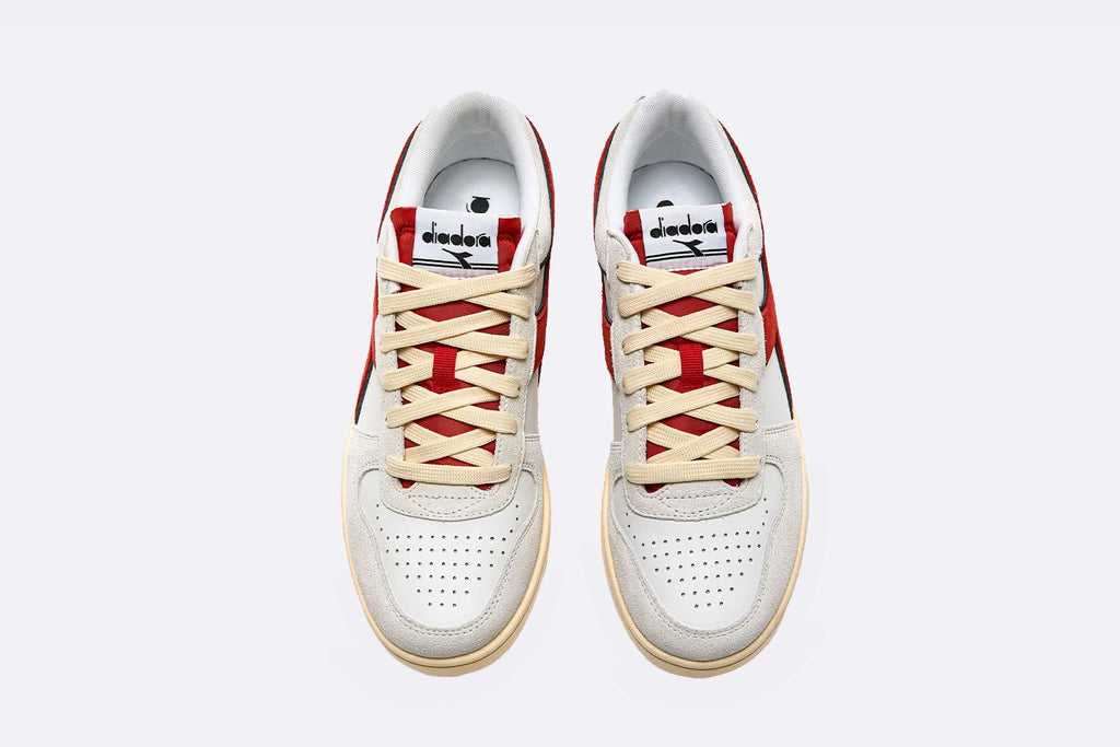 Diadora  Magic Basket Low Suede Leather White Ferrari