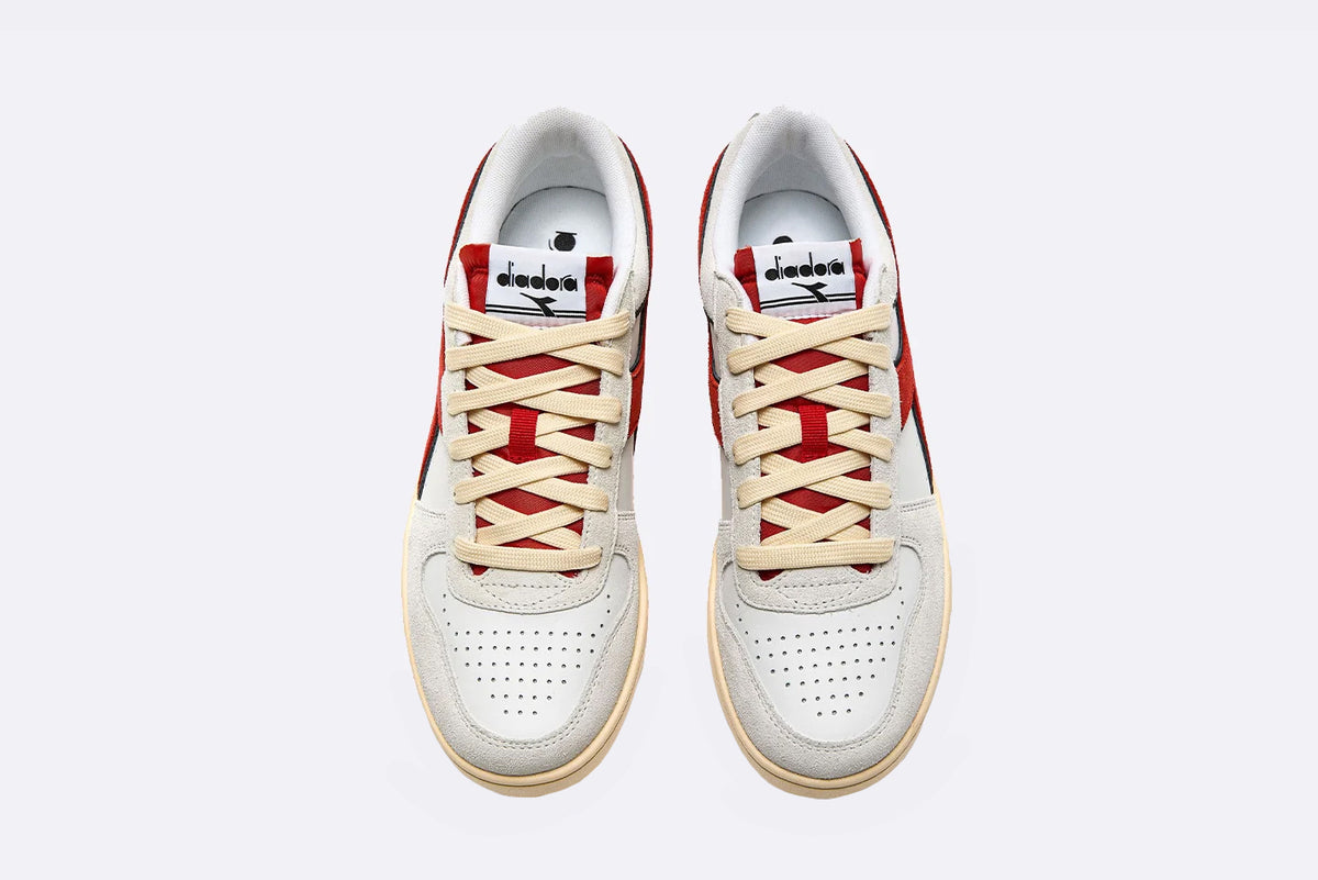 Diadora  Magic Basket Low Suede Leather White Ferrari