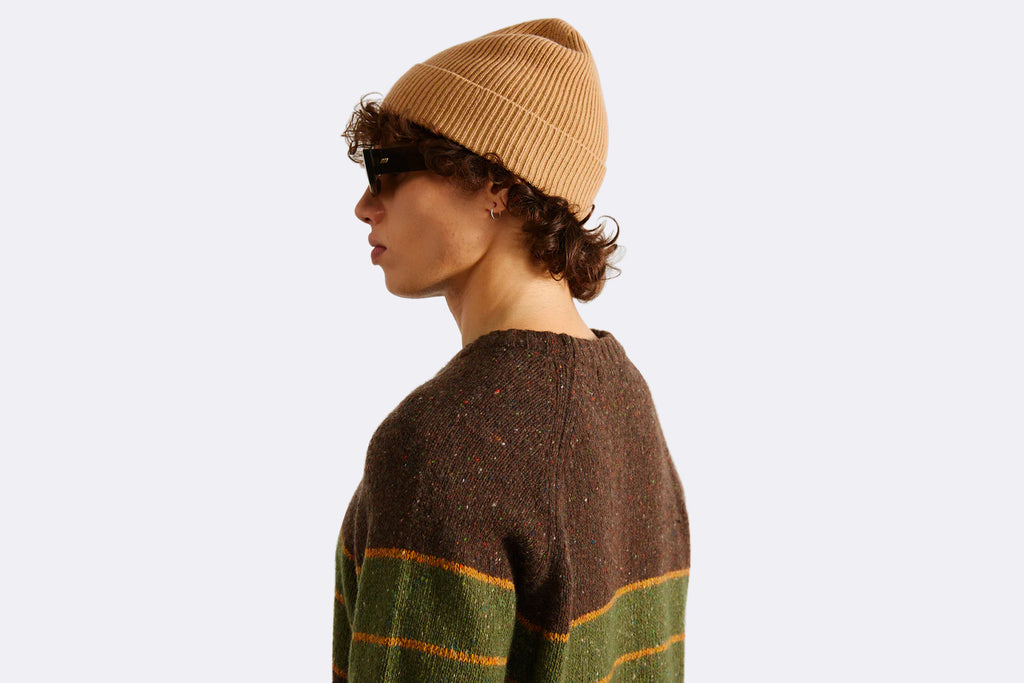 Edmmond Multi Stripes Sweater Brown
