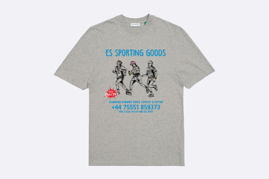 Edmmond Studios Sporting Goods Runner Plain Light Grey Melagne