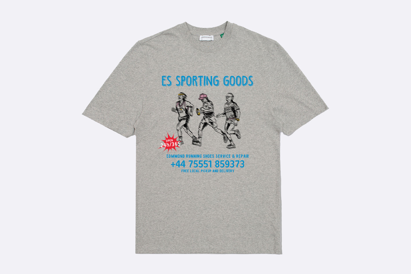 Edmmond Studios Sporting Goods Runner Plain Light Grey Melagne