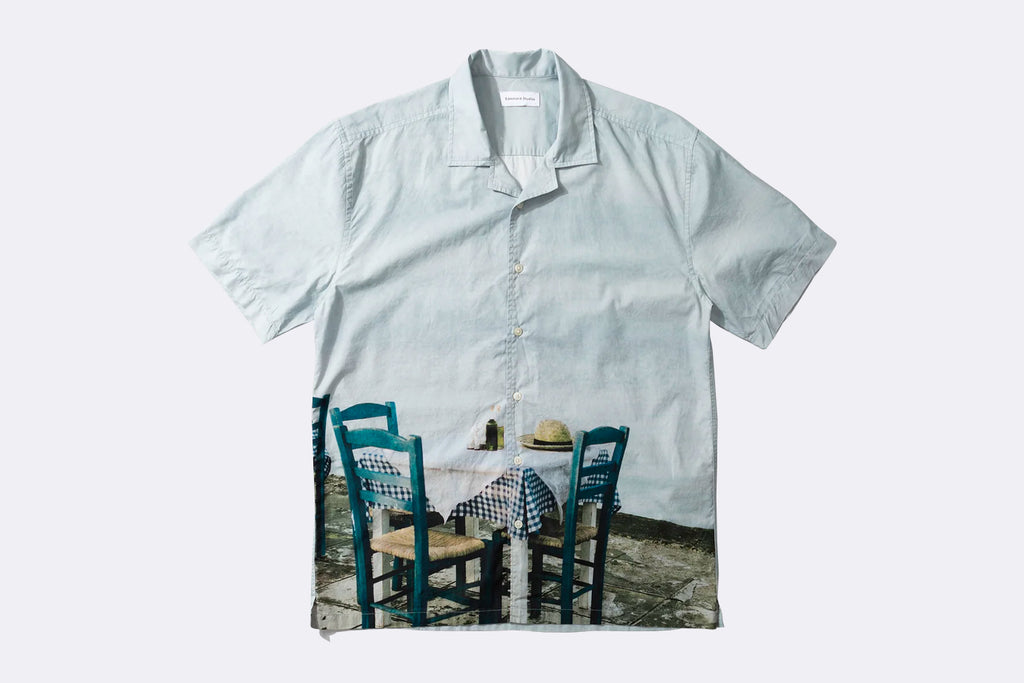 Edmmond Studios Sunset Postcard Short Sleeve Plain Light Blue