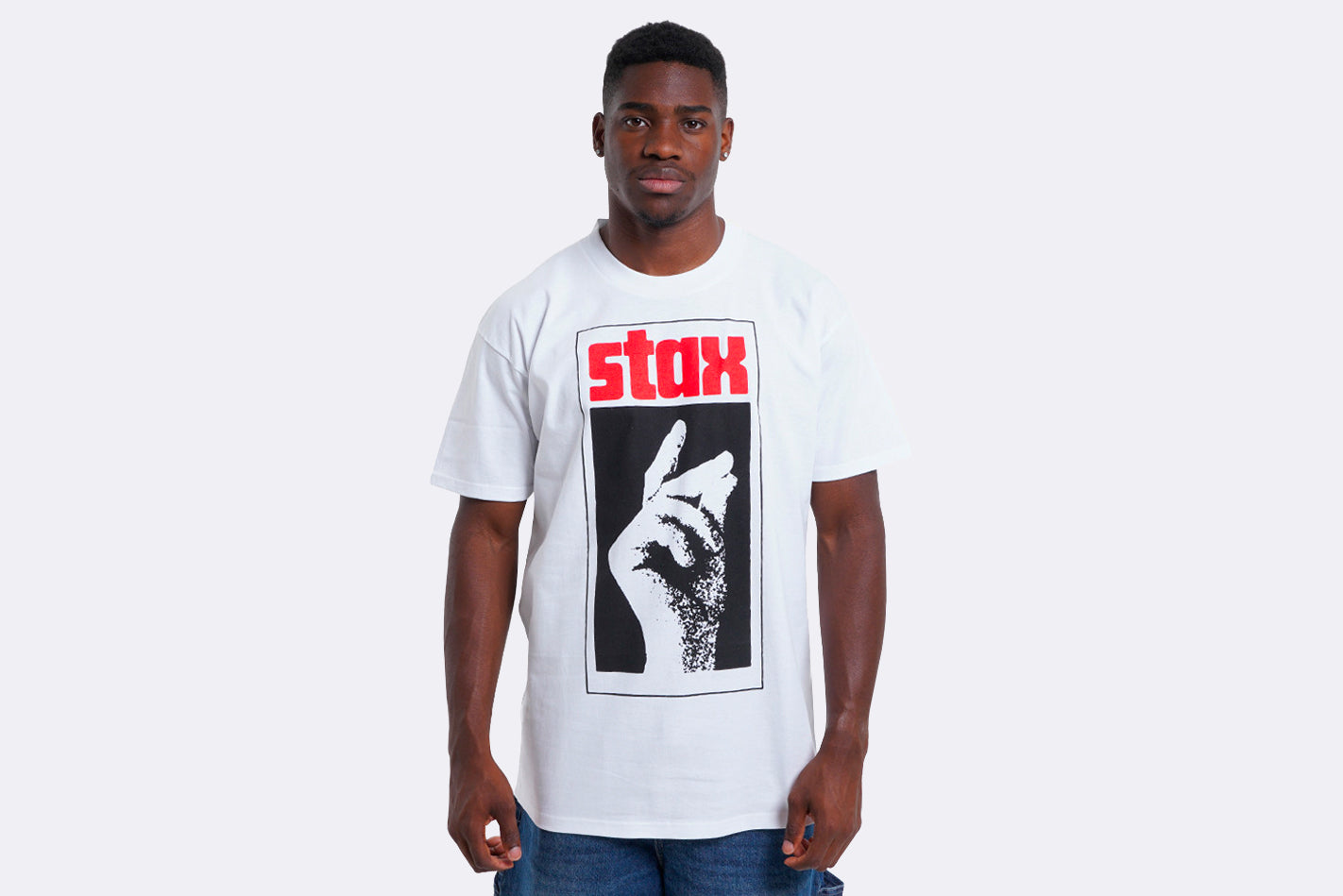 HUF Stax Snap Tee White