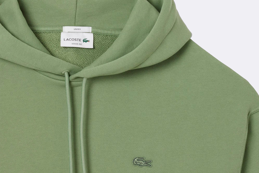 Lacoste Heavy Fleece Hoodie Sweatshirt Green Thyme
