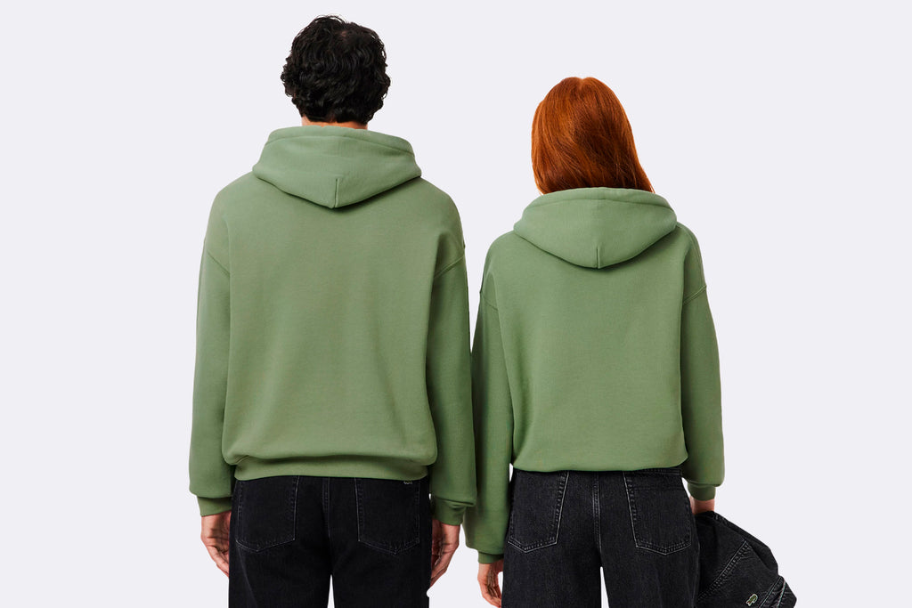 Lacoste Heavy Fleece Hoodie Sweatshirt Green Thyme