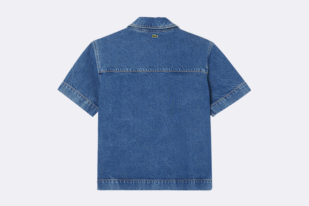 Lacoste Wmns Short Sleeved Shirt Oversized Blue