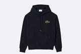 Lacoste Loose Fit Hooded Organic Cotton Jogger Sweatshirt Black