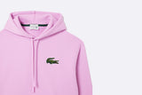 Lacoste Loose Fit Hooded Organic Cotton Jogger Sweatshirt Pink