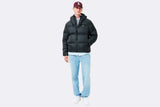 Lacoste Men's Water-Repellent Hooded Puffer Jacket Black