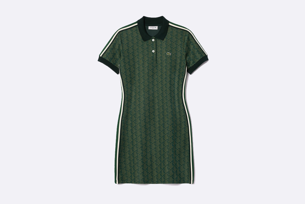 Vestido Lacoste Knit Details Front Zip Mujer Negras Y Vestido