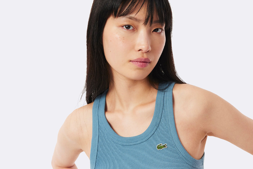 Lacoste Wmns Organic Cotton Tank Top Limestone