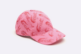 Lacoste Organic Cotton Vintage Print Cap Pink