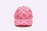 Lacoste Organic Cotton Vintage Print Cap Pink