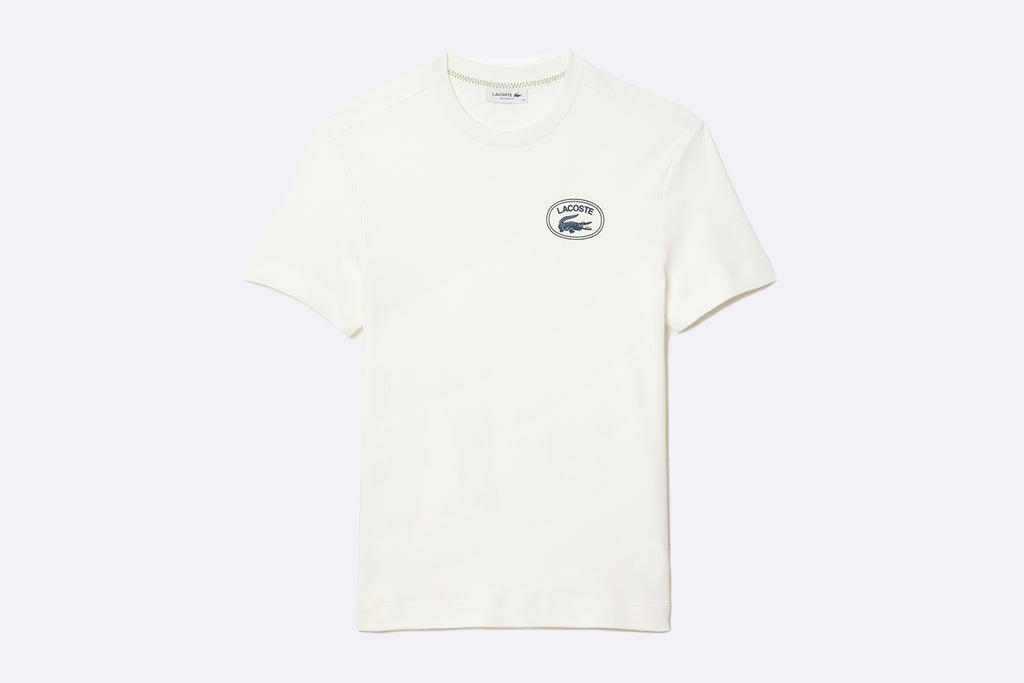 Lacoste Wmns Regular Fit Signature Print T-shirt White