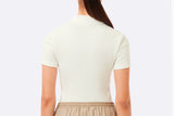 Lacoste Wmns Chemise Ribbed Collar Shirt White