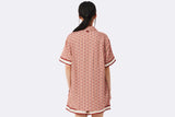 Lacoste Wmns Oversized Monogram Shirt Latte Crystal