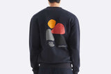 Loreak Mendian Calder Graphic Sweatshirt Navy