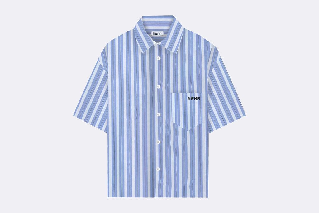 NWHR Cropped Oldies Shirt Blue