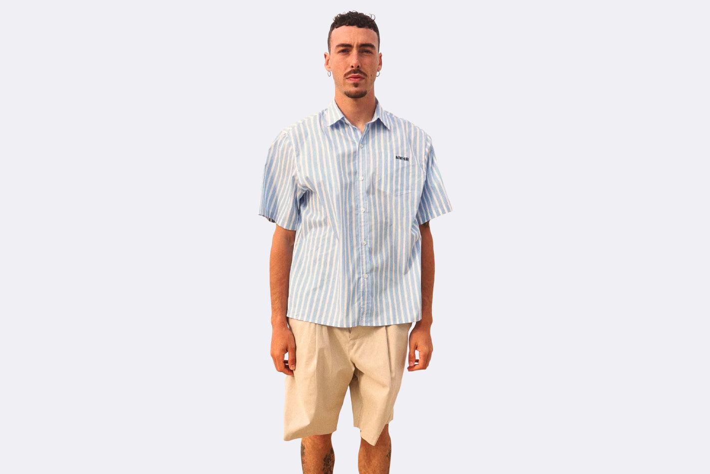 NWHR Cropped Oldies Shirt Blue