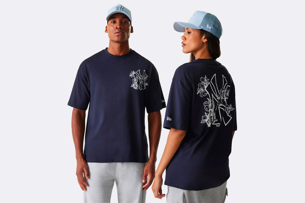 New Era Oversized New York Yankees MLB Floral Graphic Navy