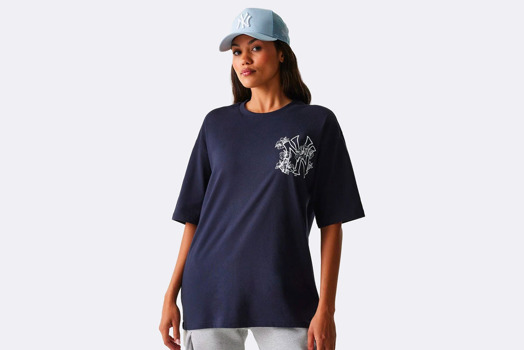 New Era Oversized New York Yankees MLB Floral Graphic Navy