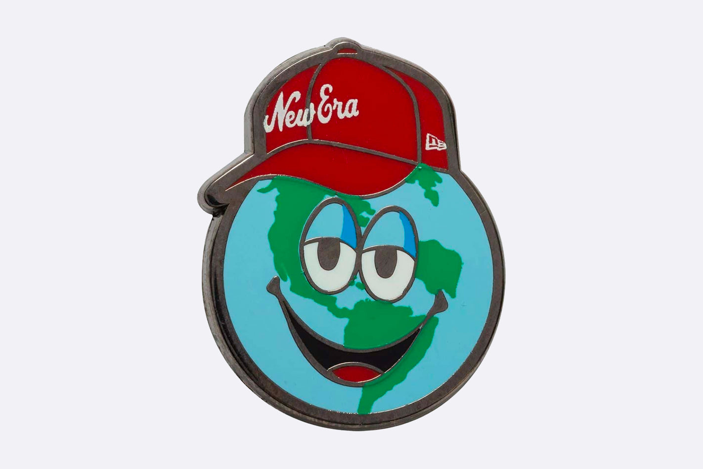 New Era Earth With Cap Pin Badge