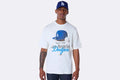 New Era LA Dodgers MLB Script Open Graphic Tee Off White