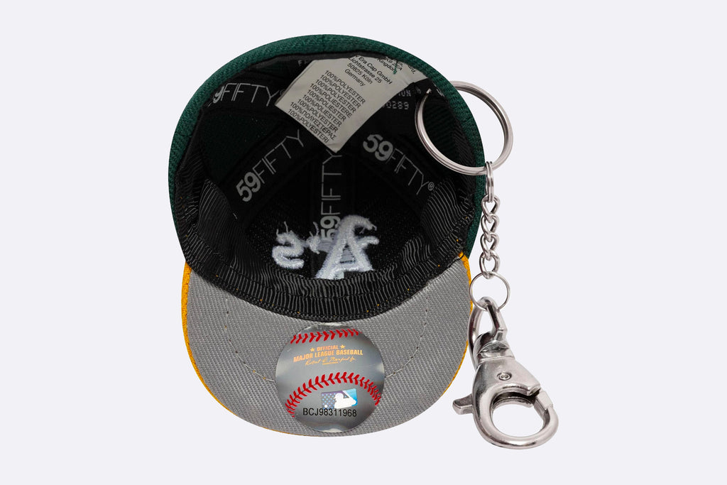 New Era MLB Mini Cap Oakland Athletics Keychain Green