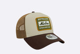 New Era New Era Patch Cotton Canvas 9FORTY A-Frame Trucker Marron