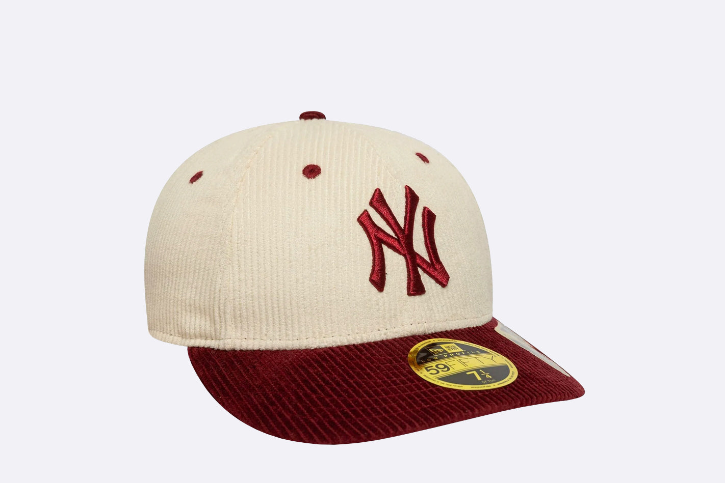 New Era New York Yankees MLB Cord Low Profile 59FIFTY Fitted Granate