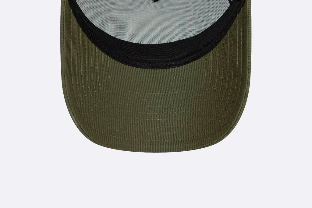 New Era Patch Cotton Canvas 9FORTY A-Frame Trucker Verde