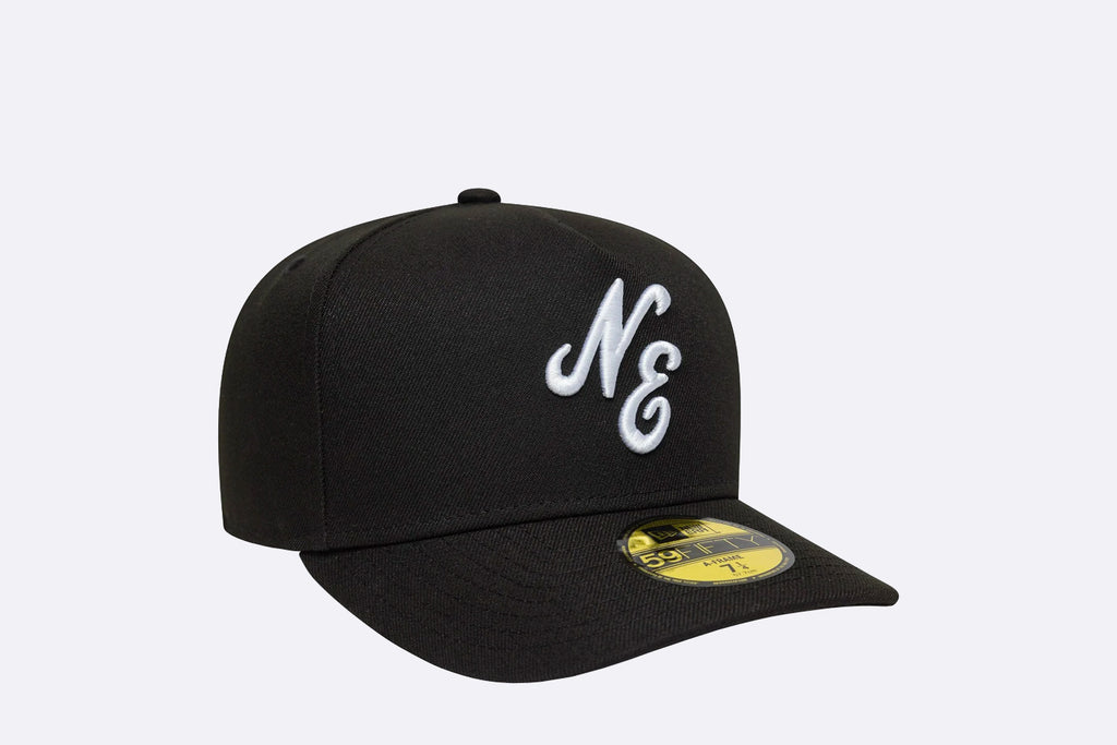 New Era Script 59FIFTY AF Pre-Curved New Era Black