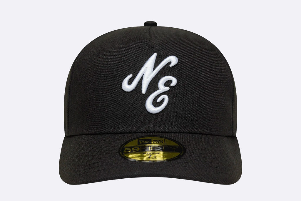 New Era Script 59FIFTY AF Pre-Curved New Era Black